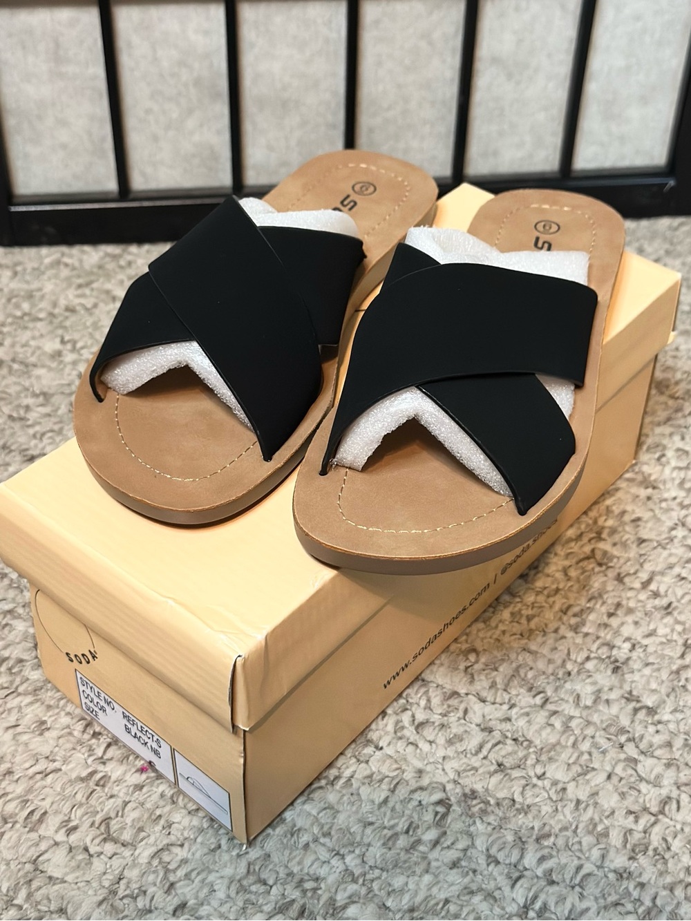 SODA Crisscross Slide Sandal
